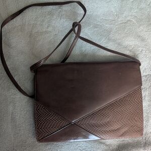 Chic Brown Leather Shoulder Bag